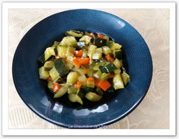 Wok courgette et poivron à la citronnelle